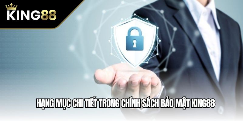 Hạng mục chi tiết trong chính sách bảo mật King88
