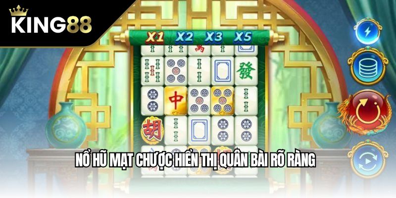 Nổ hũ mạt chược hiển thị quân bài rõ ràng